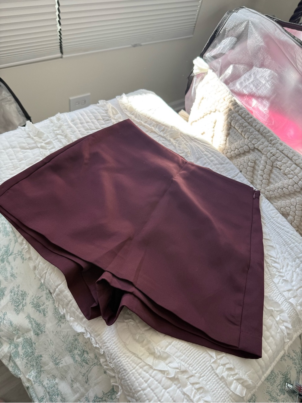 Women’s High-Waist Skort in Deep Burgundy